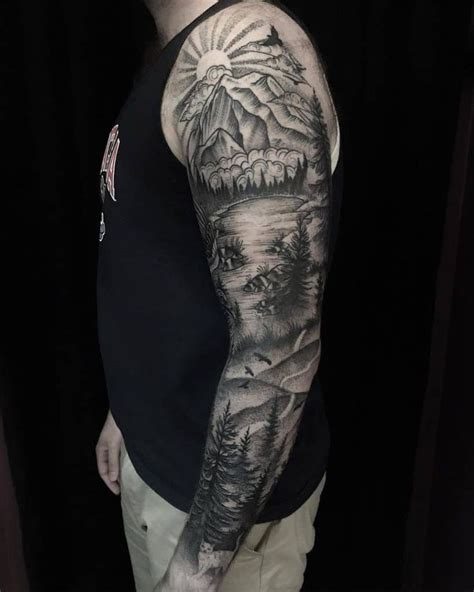 nature arm tattoos|nature sleeve tattoos for men.